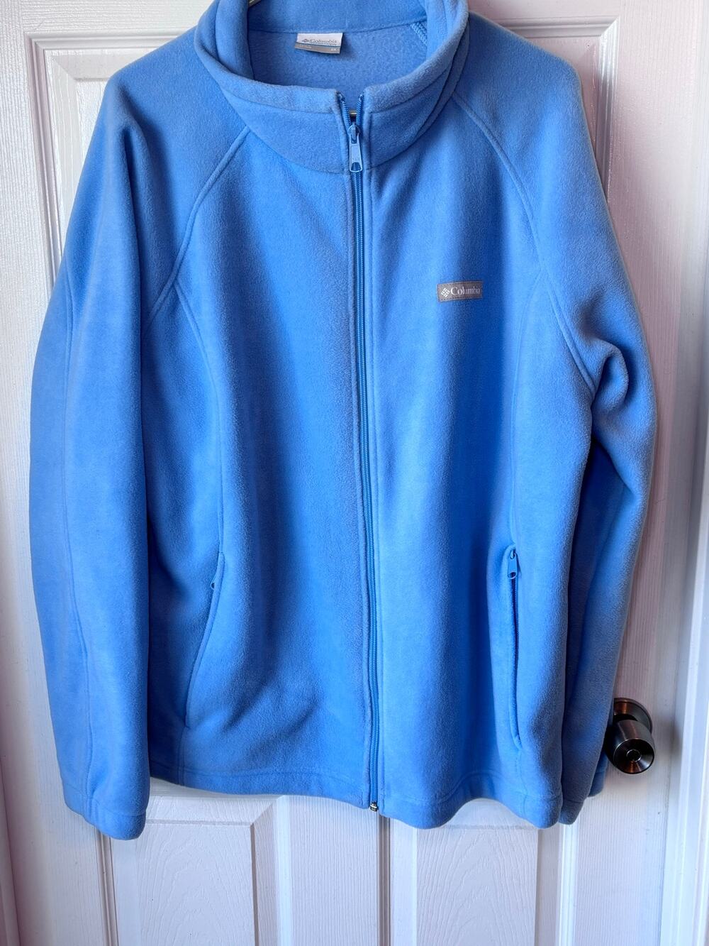 Columbia Women’s Benton Springs Full Zip Fleece Jacket Blue 3X Plus Size